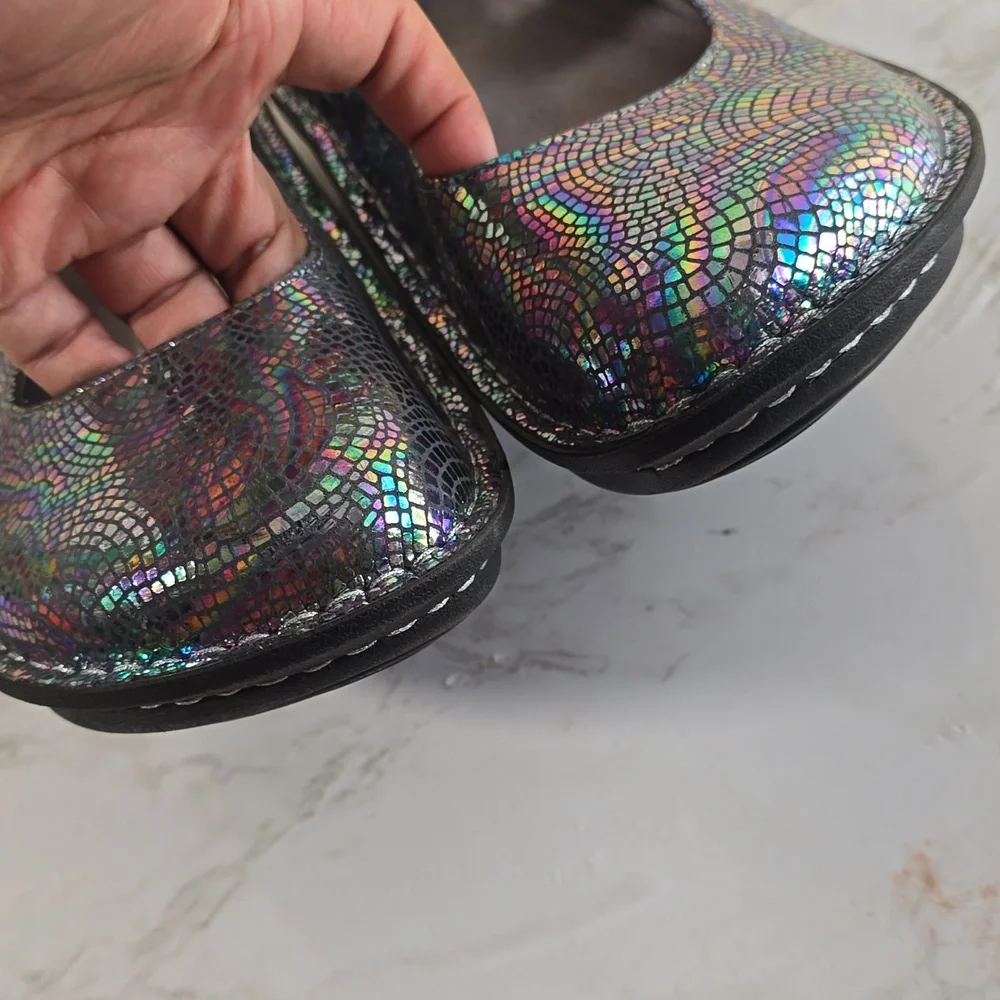 Alegria Paloma Iridescent Mary Jane Shoes